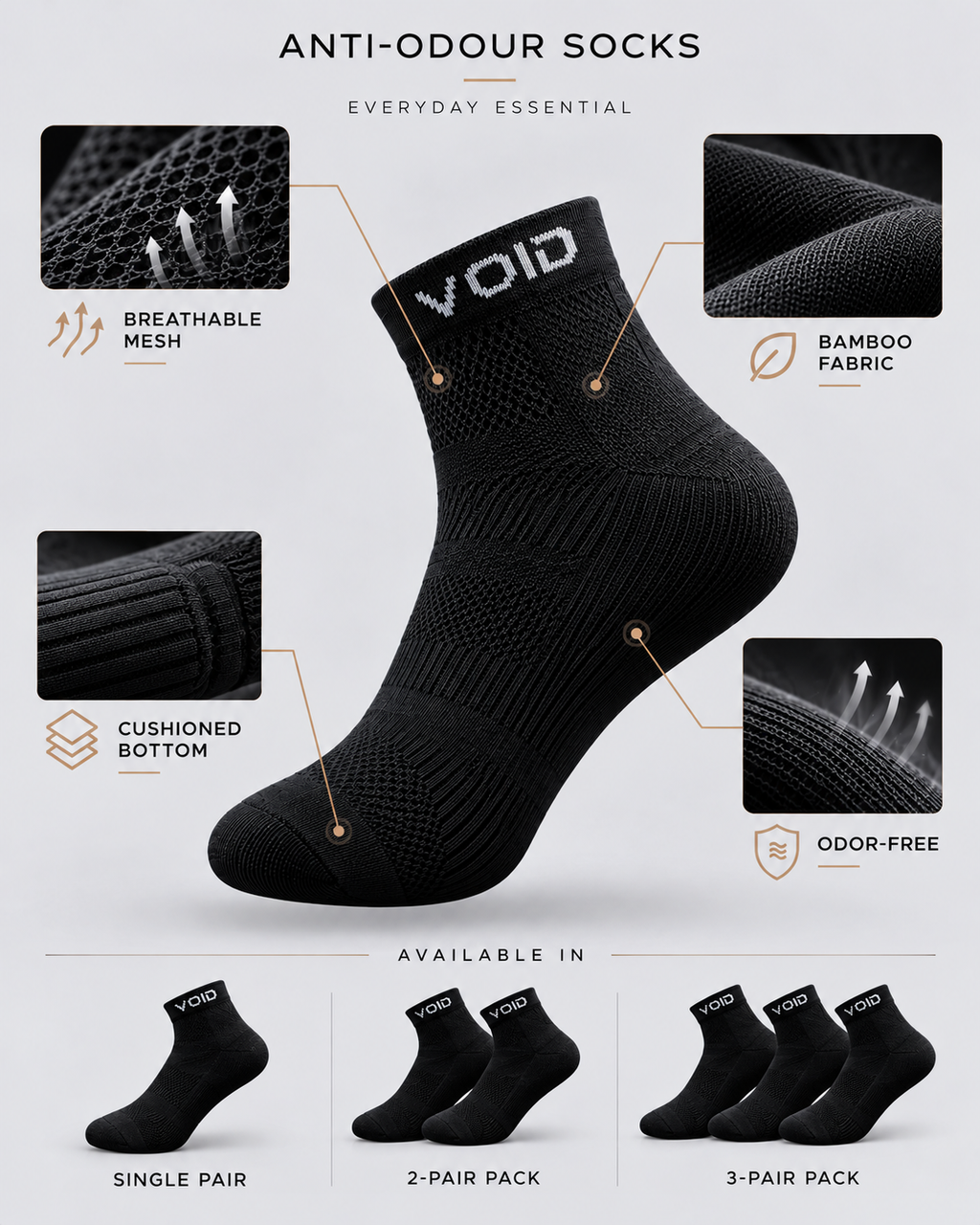 Anti-Odour Socks